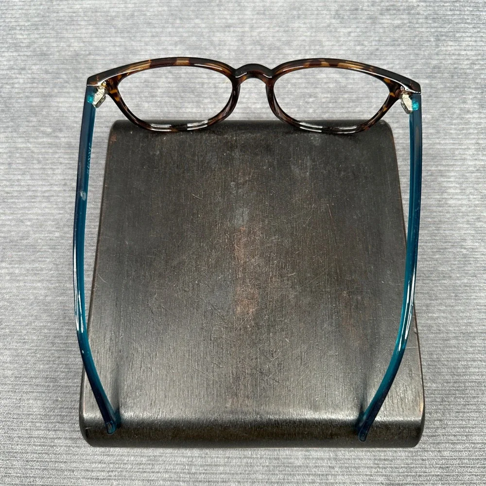Zenni Optical Tortoiseshell Teal Square Y2K Eyeglasses Frames 4443425 Vtg